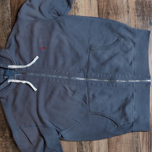 Vintage Polo Ralph Lauren Zip Up Fleece Hoodie Size Large-Tall Sun Fade Dye - Picture 6 of 11